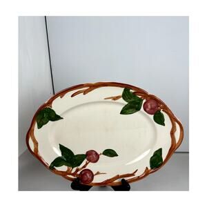 Franciscan Apple Pattern Platter 1974-1975 Area 12 x 7" & 14 x 10" Oval Handles